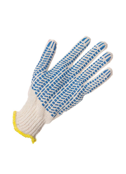 Перчатки хб 5-х нитка с ПВХ протектор 7,5 класс