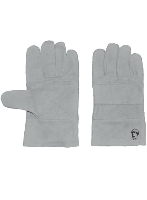 Перчатки спилковые серые